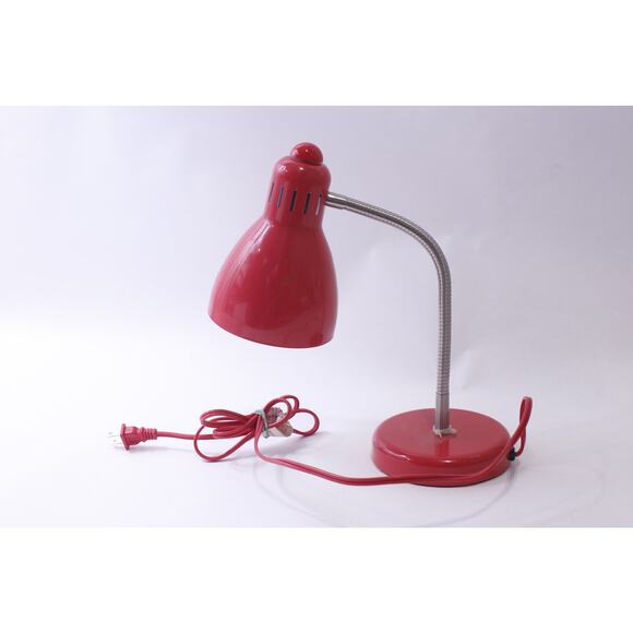 Red Gooseneck Desk Lamp, Flexible, Bright, Eye-catching - Picture 1 of 4